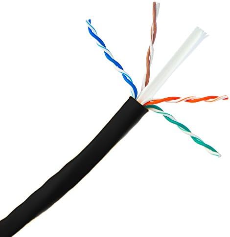 ACL 1000 Фута основа cat6a Ethernet кабел, 10 гигабайта Плътен, UTP (неекранирана усукана двойка), 500 Mhz, 23 AWG, Спирала,