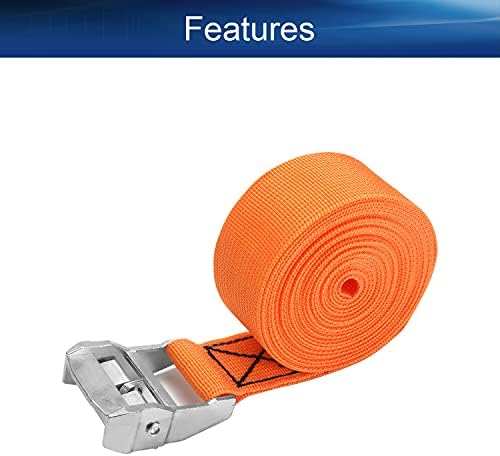 Yinpecly Lashing Strap 1.5 x14.8ft Adjustable Tie Down Cam Straps Cargo Packing with Strap Buckles up to 661lbs for Каяк,