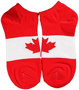 Флаг на Канада Чорапи за Мъже или Жени Канада Кленов Лист Деца на Екипажа Чорапи С Ниско Деколте и Глезените Чорапи за