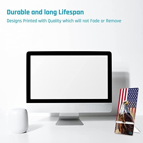 Glisten Tablet Stand (iPad и други таблети) / Поставка за мобилен телефон / Поставка за четец - Флаг на САЩ с белоголовым