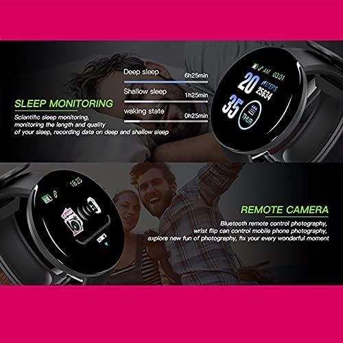 hhscute Умни Часовници за Мъже,Ръчни Часовници 1.44 инча Екран, Push Съобщение Спорт Bluetooth за телефон Android/iOS