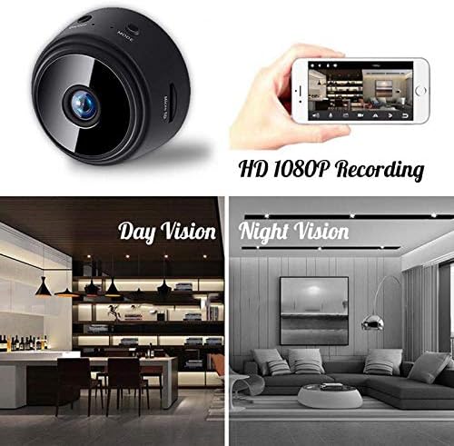 CHAW A9 Шпионски Wireless Camera, WiFi Mini HD 1080P Home Portable Security Camera, Covert Nanny Cam, Small Outdoor Indoor
