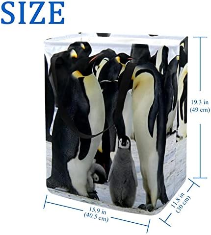 Пингвините И Детска Количка За Бельо Голяма Кърпа Организатор Чанта Сгъваема Кошница Кошница За Дрехи с Дръжки