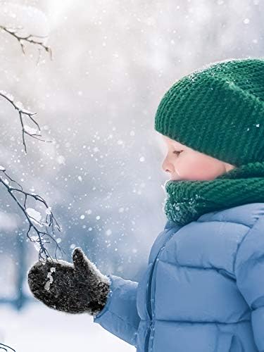 Boao 6 Чифта Топли Зимни плетени калъф за Ръкавици без пръсти и Ръкавици Участък Ръкавици за Коледното Парти на Децата