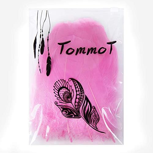 TommoT 100 бр 5-7 Сантиметра Естествени Големи Цветни Гъши Пера за Diy или Ловеца на Сънища