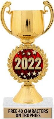 2022 Червен 6.5 Награда на Трофея Купа злато Венец, Персонални награда 2022 с безплатен изготовленным по поръчка на министър-председателя гравиране на лазера