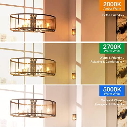 DZ Aimier 4W LED Candelabra Light Bulb (6 Pack) 2200k Dimmable T6/U формата на сърце 40W Equivalent E12 Small Base UL Listed Indoor/Outdoor Свещ LED Light Bulbs