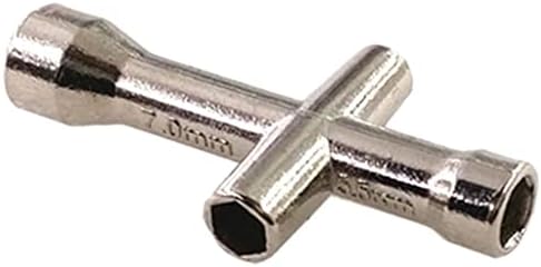 LoveinDIY Mini 4-Way Cross Wrench Socket Spanner - 4mm, 5mm, 5.5 mm, 7mm Nut Tool