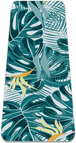 Unicey Тропически Лист Годишният килимче за Йога Дебели Нескользящие Постелки за Йога за Жени и Момичета, Подложка За