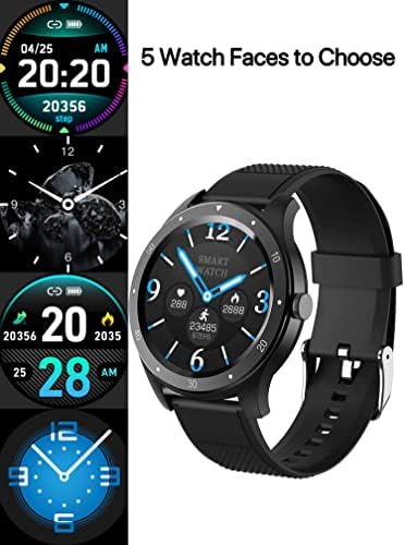 Smart-часовници, Фитнес-Часовник с наблюдение на кръвното налягане, 1,3 Сензорен Екран на Смарт Часовници за Мъже, Водоустойчиви