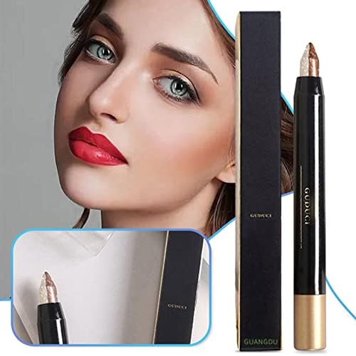 1pc Glitter Eyeshadow Stick Two-Color Waterproof Long-Lasting Shimmer Gradient Eyeshadow Eyeliner Pen for Women Girls