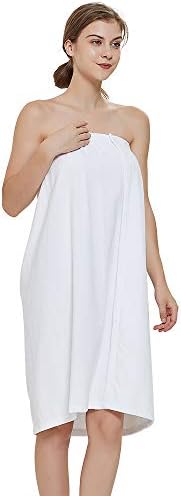 TopTie Women ' s Cotton Terry Spa Bath Shower Towel Wrap-Син-S/M