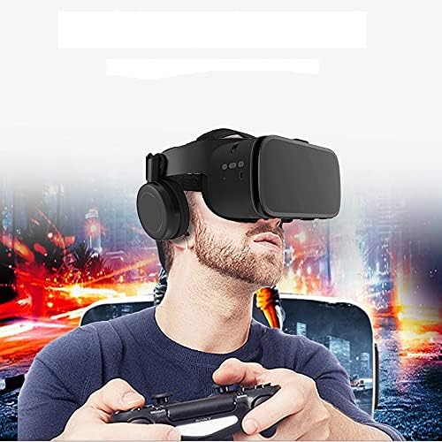 ZNBJJWCP Bluetooth Каска 3D VR Очила за Виртуална Реалност Слушалки за Смартфони Смартфон Очила Бинокъл
