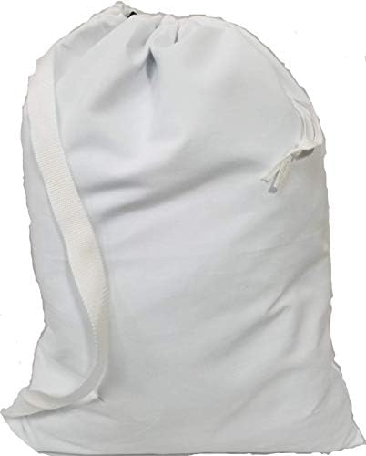 Owen Зашити Бяла холщовая чанта за бельо 22x28 с пагон - Произведено в САЩ