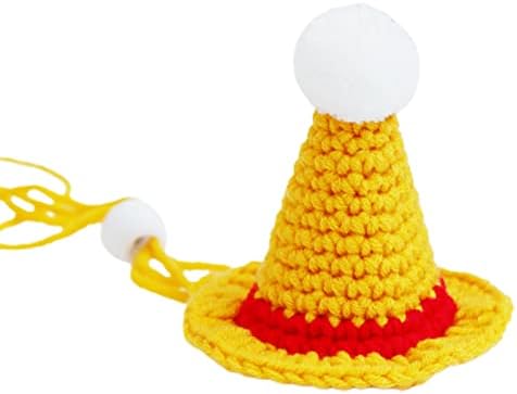 Пет Easy Cap-wearing Сладко Пет Dogs Kitten Hat Beautiful Yellow