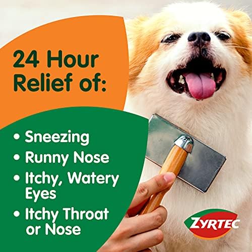 Zyrtec 24 Hour Allergy Relief Таблети, 10 mg Cetirizine HCl Antihistamine Allergy Medicine, 30 ct Red