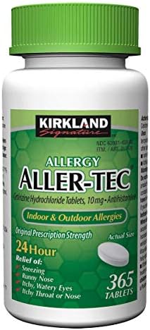 Kirkland Signature (Сравни с Zyrtec) AllerTec Таблетки 10 mg, 1 опаковка, 365