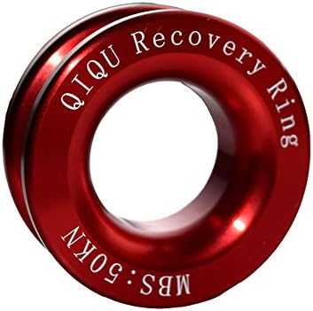 Комплекти пръстени спасение QIQU за спасението на колички suv едно ATV, UTV SUV, подходящ за мека обеци (5T, червен)