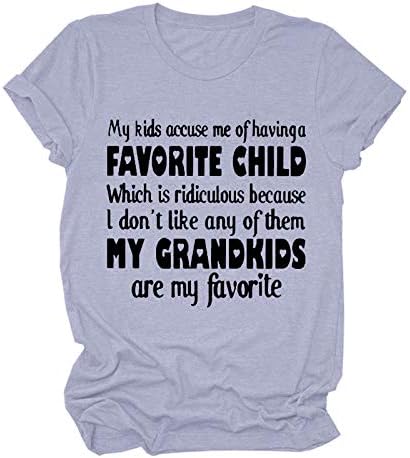 Бабини Ризи за жени Смешни with Sayings Personalized Graphic Tees - децата Ми да ме обвиняват в това, че имам любим дете
