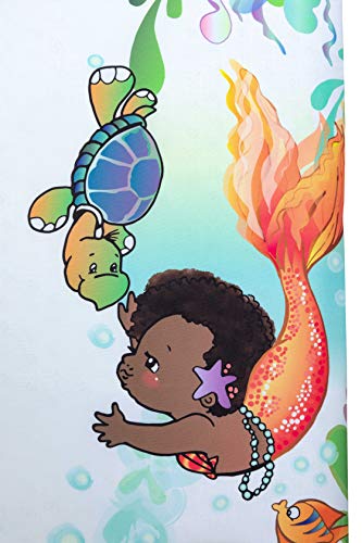 Baby Тити - Вградена чаршаф за легло, Русалки в морето, Мек Микрофибър, Кърпи за яслите за момичета, афро-американци,