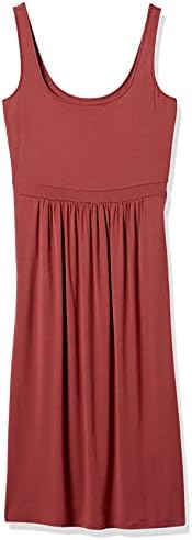 Daily Ritual Women ' s Jersey Standard-Fit Без ръкави с Имперската талия Midi Dress