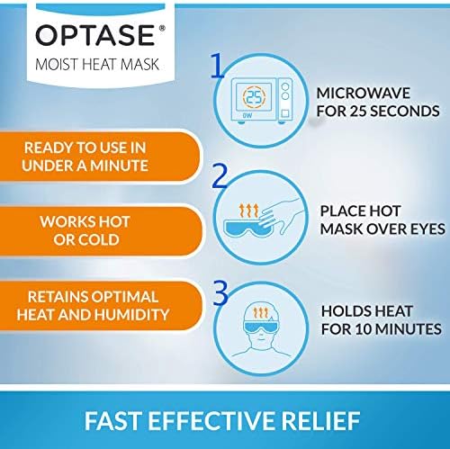OPTASE Влажни Heat Eye Mask for Dry Eyes - Маска за сухи очи с технологията HydroBead - Моющийся компрес за очи в микровълнова