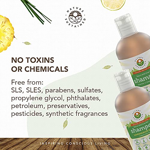 Probiotic Sensitive Skin Organic Shampoo – Raw Probiotic Soapberry Formula (pH Balanced) за суха коса, пърхот и сърбеж
