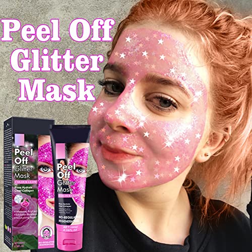 Luxsea Peel off Face Masks Starry Glitter Face Mask Glitter Peel off Mask Toning & Calming Hydrating Peel Off Лицето Mask