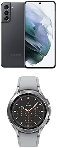 Samsung Galaxy S21 5G, Phantom Gray с Samsung Galaxy Watch 4 Classic 42 милиметра Smartwatch