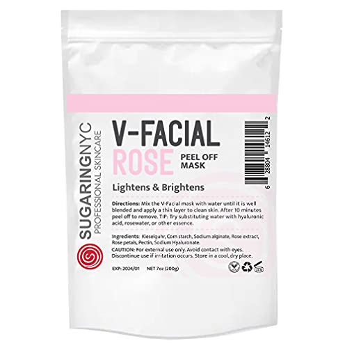 Българската Розова маска Vajacial Mask with Rose Rose Micro Elements V-Лицето by Sugaring ню йорк 7oz 200g
