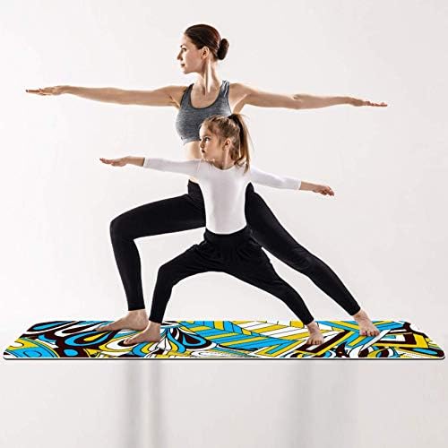 Unicey Абстрактен Модел килимче за Йога Дебели Нескользящие Постелки за Йога за Жени и Момичета, Подложка За упражнения