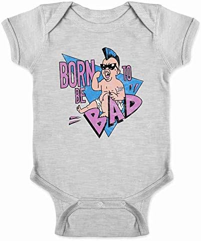 Born to Be Bad Смешни Retro Vintage Style 80s Бебе Baby Boy Girl Bodysuit