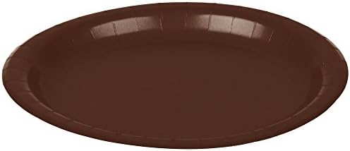 За еднократна употреба кръгли чинии за обяд amscan (24 опаковки), 9 инча, кафяв