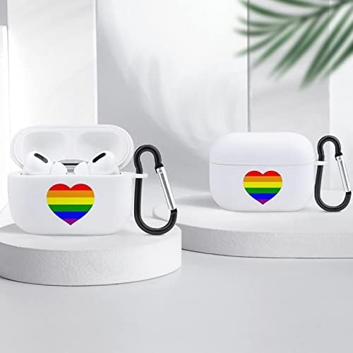 ЛГБТ Гей Гордост Флаг Bluetooth Слушалки, Калъф устойчив на удари Защитен Зарядни устройства, Калъфи с Ключодържател за