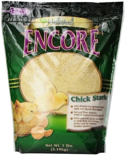 F. M. Brown ' S Encore Natural Chick Starter Ежедневна храна за домашни любимци, 7 паунда