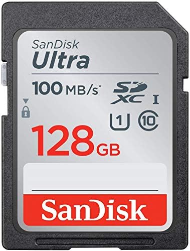 SanDisk Ultra SDXC 12GB SD-карта за Компактен фотоапарат Nikon Работи с P950, W150, B600, A1000 Class 10 (SDSDUNR-128G-GN6IN)