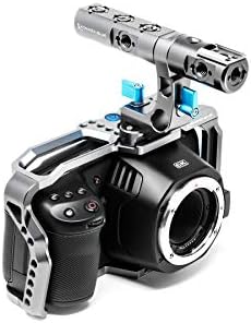KONDOR BLUE BMPCC 6K 4K Full Cage for Blackmagic Pocket Cinema 4K Camera/6K with Top Handle, YANE Релси, Cold Shoe, Bubble
