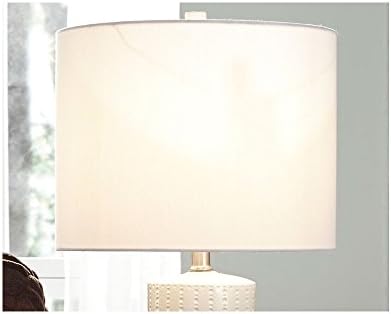 Корпоративна дизайн Ашли Steuben Текстурирани Керамични настолна лампа, Комплект от 2 лампи, 25 инча, Плътен бял цвят