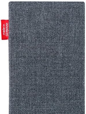 fitBAG Jive Gray Custom Tailored Sleeve for Xiaomi Mi Note 10 Lite | Произведено в Германия | Fine Suit Fabric Pouch case