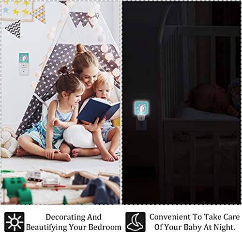 Сладък Еднорог Нощни лампи Закрит,Стенни Декоративни Ночники за Спалня и Детска Стая Plug-in LED