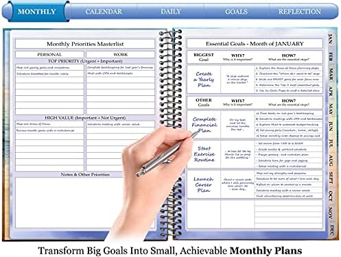 Tools4Wisdom 2022 Planner 2022 Calendar - 12 Month - 8.5x11 Hardcover - Full Color 2022 Daily Planner with Седмицата and