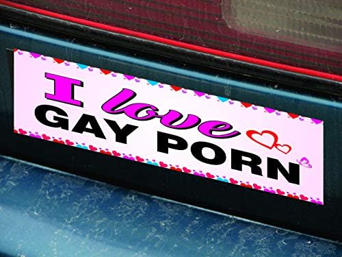 Аз обичам гей порно Броня стикер (опаковка от 20) Смешно не мога да понасям Възрастни Шега Стикери 3 x 6 Инчов Самоклеящийся