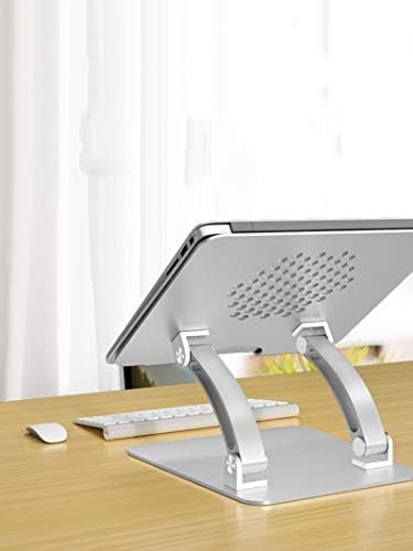 TYI -Поставка за лаптоп, съвместима с всички марки лаптопи 11-17, 3 инча, подходящ за ергономична поставка за лаптоп от алуминиева сплав, сребърна
