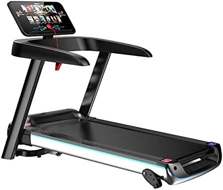 SJNQJJ Упражнения и Фитнес Оборудване Преносима Сгъваема Бягаща Пътека с LCD Дисплей 2.5 HP Настолна Бягаща Пътека за