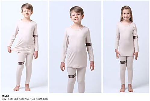 Спортен Комплект термобелья с къса Руното Облицовка за Момчета и Момичета Superb Base Layer Pajamas Long John Set.