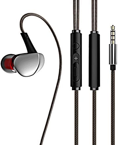 Ушите, S10 Universal Quad-core in-Ear 6D Bass HiFi Music Wired Earphone Sports Headset - Черен Сив