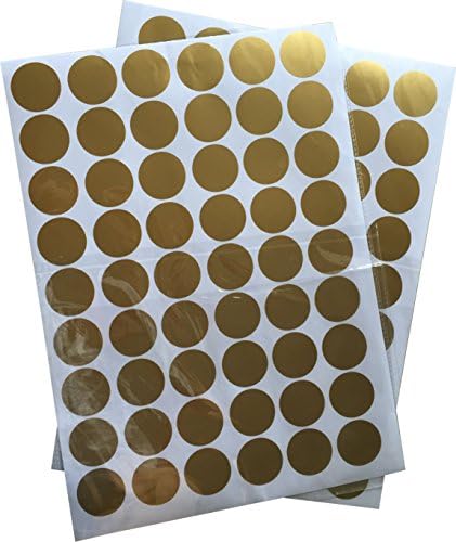 Amaonm Набор от 108 бр 1,6 Подвижни Златен Метален Винил Декор На Стените Грах Стикери За Стена Кръг Кръг от Гледна Изкуство Peel & Stick Стикери За Стена за Детска Стая Детска