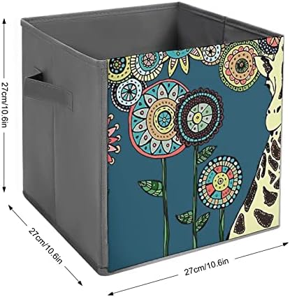 GADZILLE Кутии За Съхранение, Жирафи и Сгъваема Куб Органайзер Кутия За Съхранение Сгъваема Тъканта, Кошница За Съхранение