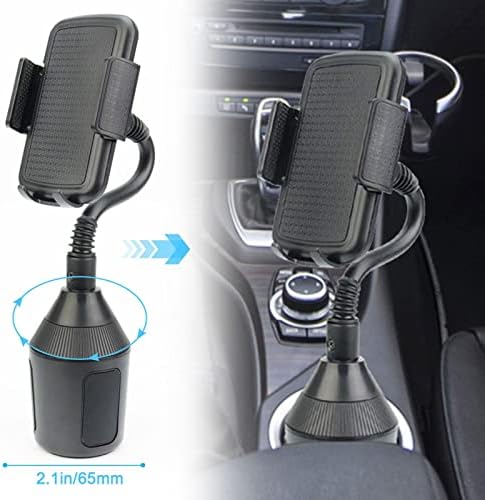 Alitee Car Phone Holder, Car Cup Holder, Cupholder Phone Holder for Car, Hands-Free Adjustable Long Gooseneck Car Cup Holder Phone Mount for Smartphone