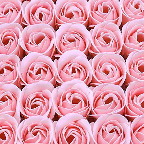 HOUSWEETY 81Pcs Вана Сапун Роза Цвете, Цветен Ароматен Букет от Венчелистчета на Роза